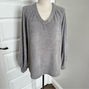 Hollister Soft Gray V-Neck Sweater